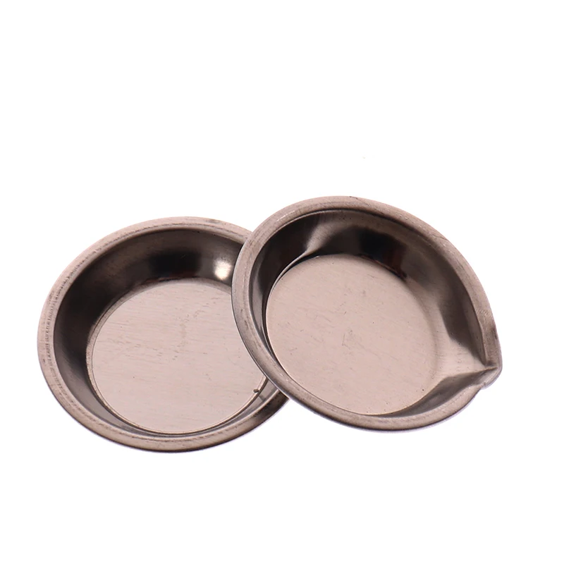 6Pcs Makeup Palette Stainless Steel Small Round Paint Tray Artist Watercolours Paint Mixing Palette Tray for Artist