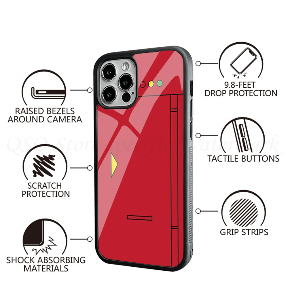 Pokedex-funda de teléfono magnética fuerte para IPhone 15 14 13 Pro Max 11 12 Mini, 1 unidad