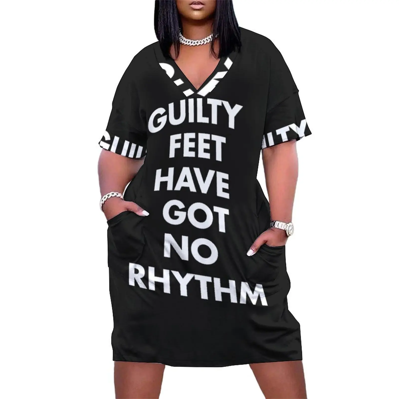 Careless Whisper - _quot_guilty feet have got no rhythm_quot_ Premium Loose Pocket Dress evening dress