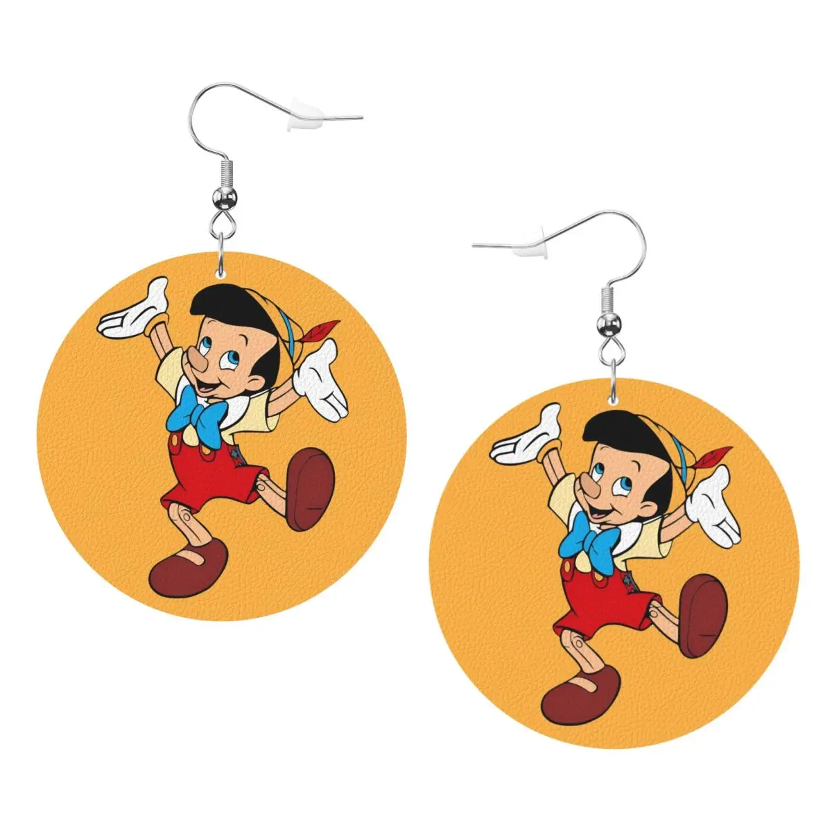 

Кожаные серьги-капли с мультяшным Пиноккио для женщин, модные легкие серьги для вечеринок и праздников