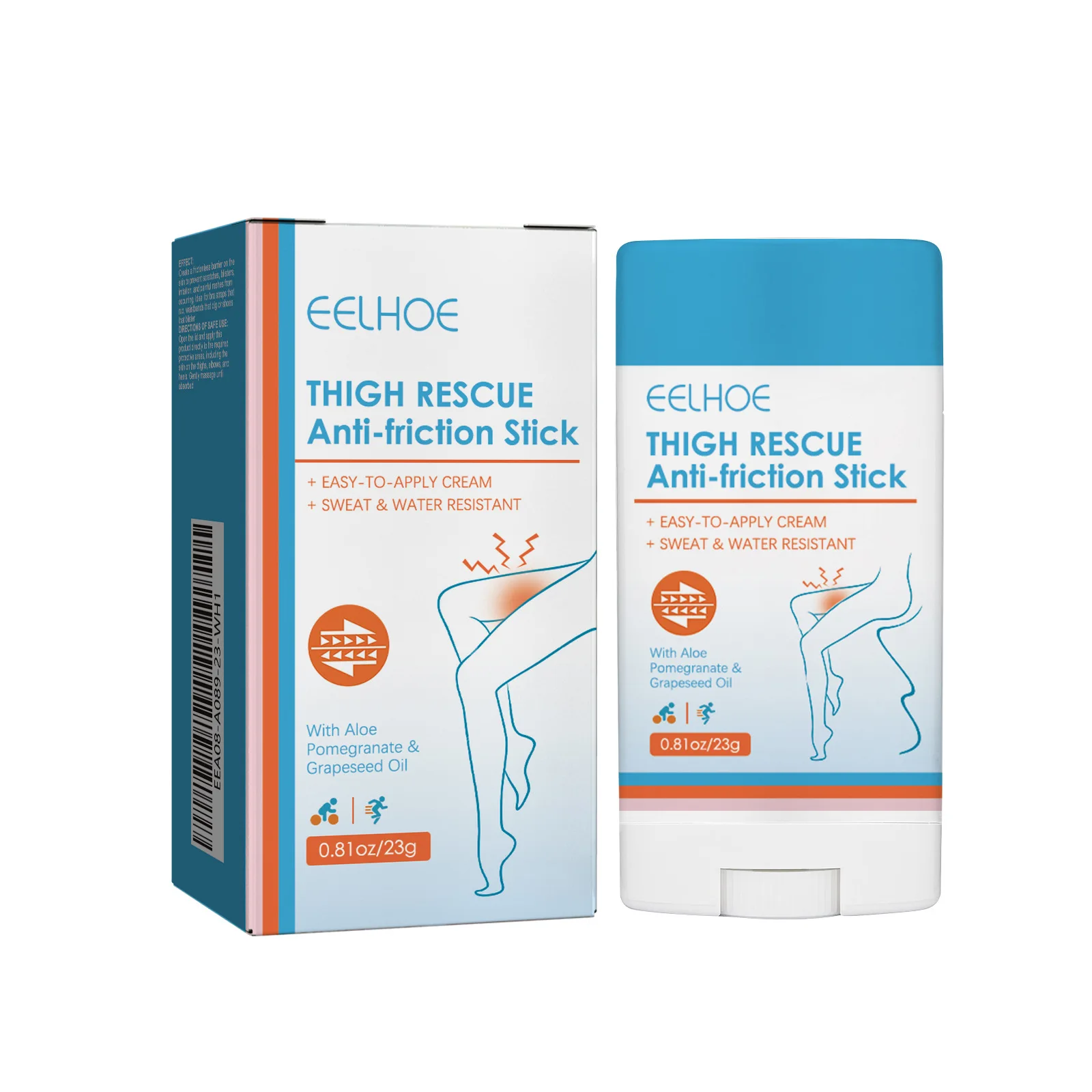 Thigh Anti Friction Stick Vitamin E Waterproof Sweatproof Smooth Rough Skin Irritation Prevention Aloe Vera Anti Chafe Cream 23g