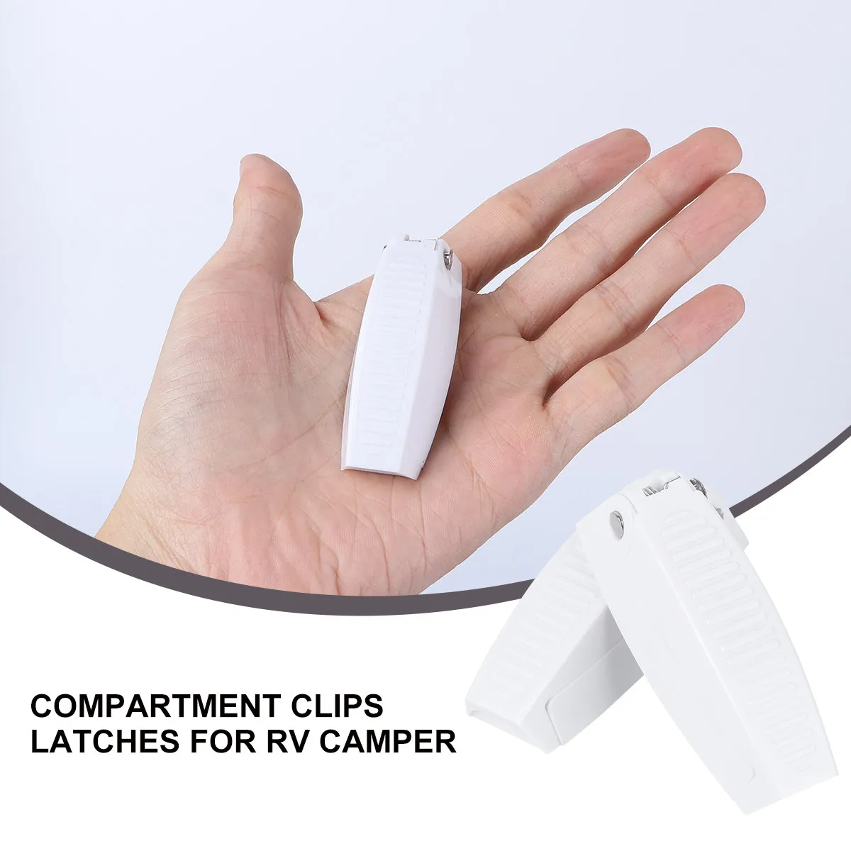 

2Pcs Baggage Door Catch Clips Plastic Spring Loaded Strong Clamp Replacement for Baggage Door Latch Holds Open