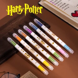 Classic Movie Harries 6pcs Color-changing Highlighter Potters Six-color Marker Doodle Pen Campus Element Student Stationery 2024