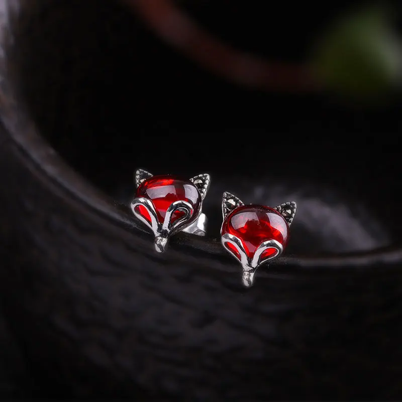 Uglyless Mysterious LOVE God Fox Jewelry Sets for Women 925 Silver Animals Bracelets Rings Earrings Chalcedony Brincos Bijoux - Image 5