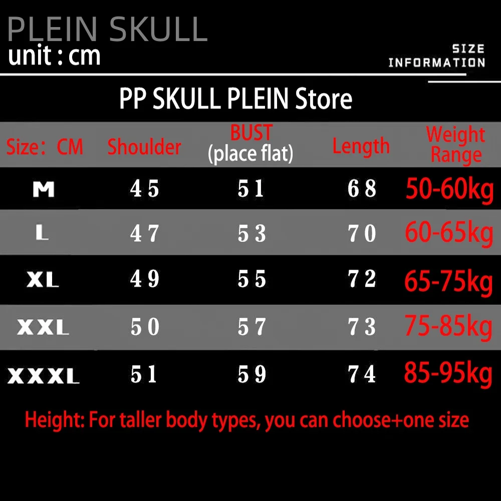 Plein Skull Trendy Brand Men's Short Sleeve Classic Spring and Summer Breathable Thin Running Top Outdoor Casual Fitness T-shirt