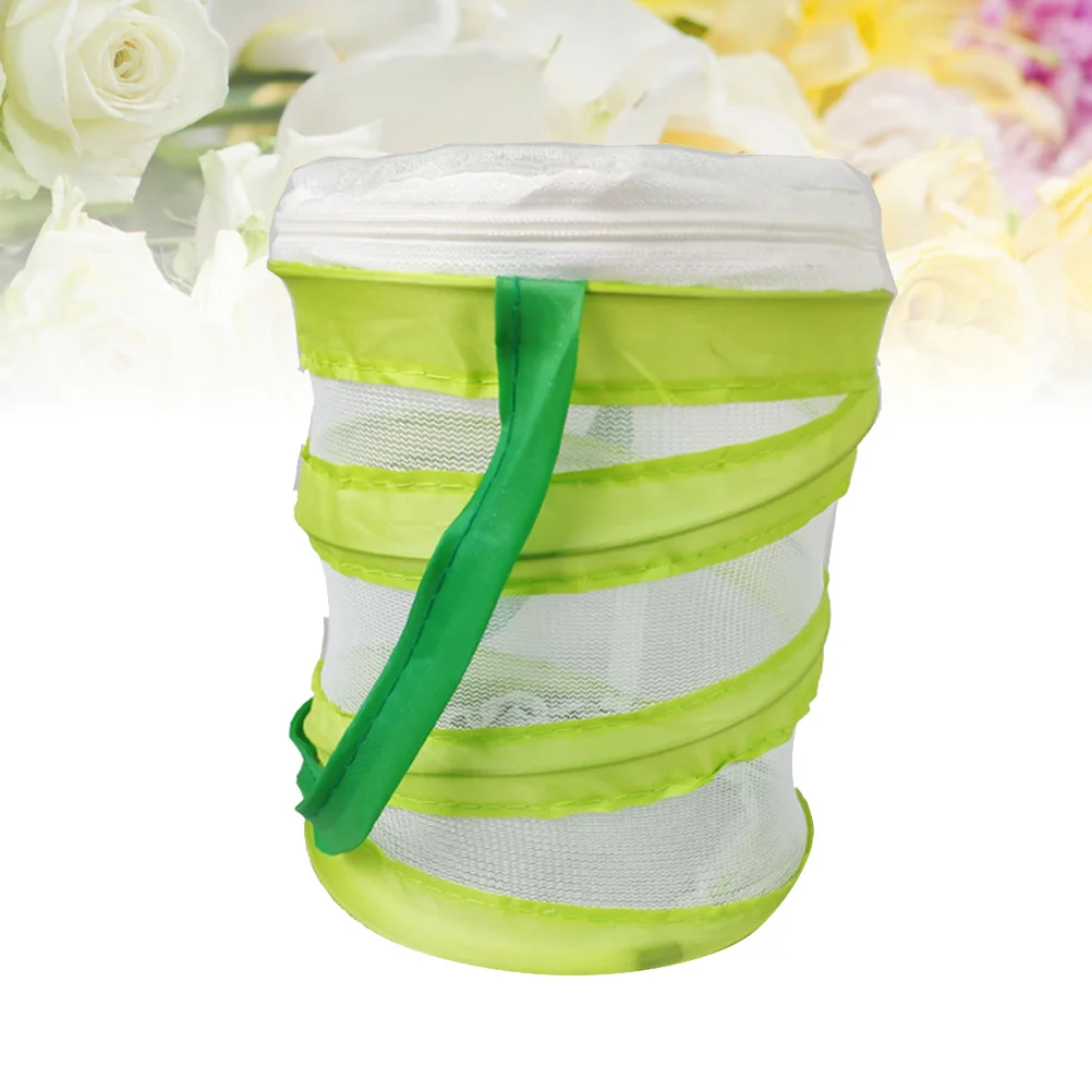 

Portable Green Foldable Bug House 15x14cm Carry Handle Outdoor Exploration Case for Kids Learning Observation and Insect