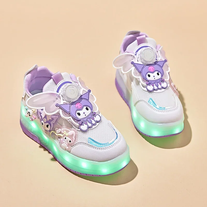 ديزني جديد أضواء LED الاطفال أحذية التزلج الدوارة للأطفال مع 2 عجلات عادية صبي فتاة أحذية التزلج عادية أحذية رياضية للبنين أطفال