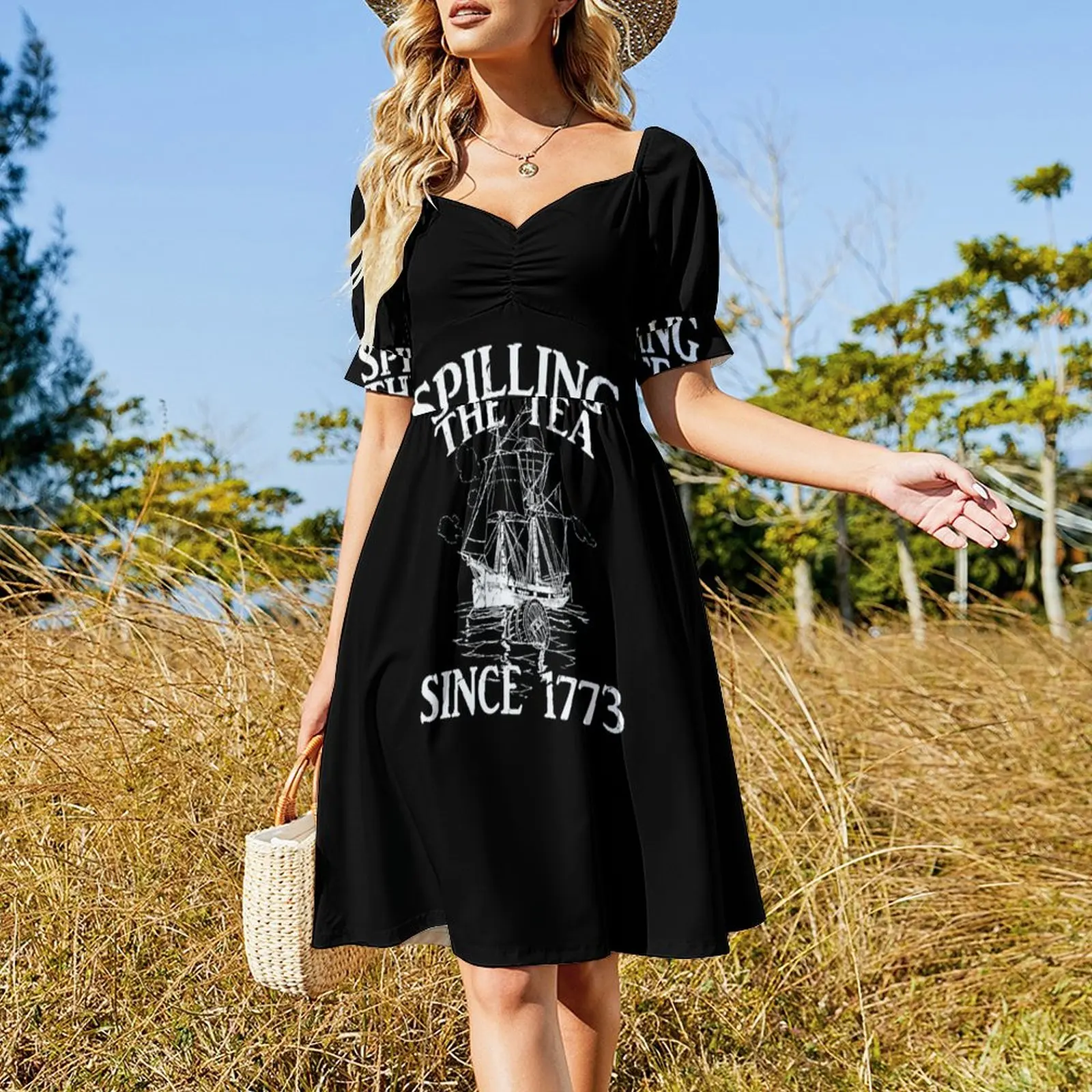 Spilling The Tea Since 1773 American History Teacher Short Sleeved Dress Cocktail of dresses Dresses Dress