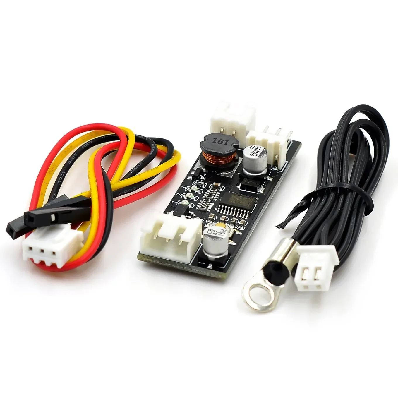 Single 12V 0.8A DC PWM 2-3 Wire Fan Temperature Control Speed Controller Chassis Computer Noise Reduction Module NTC B 50K 3950