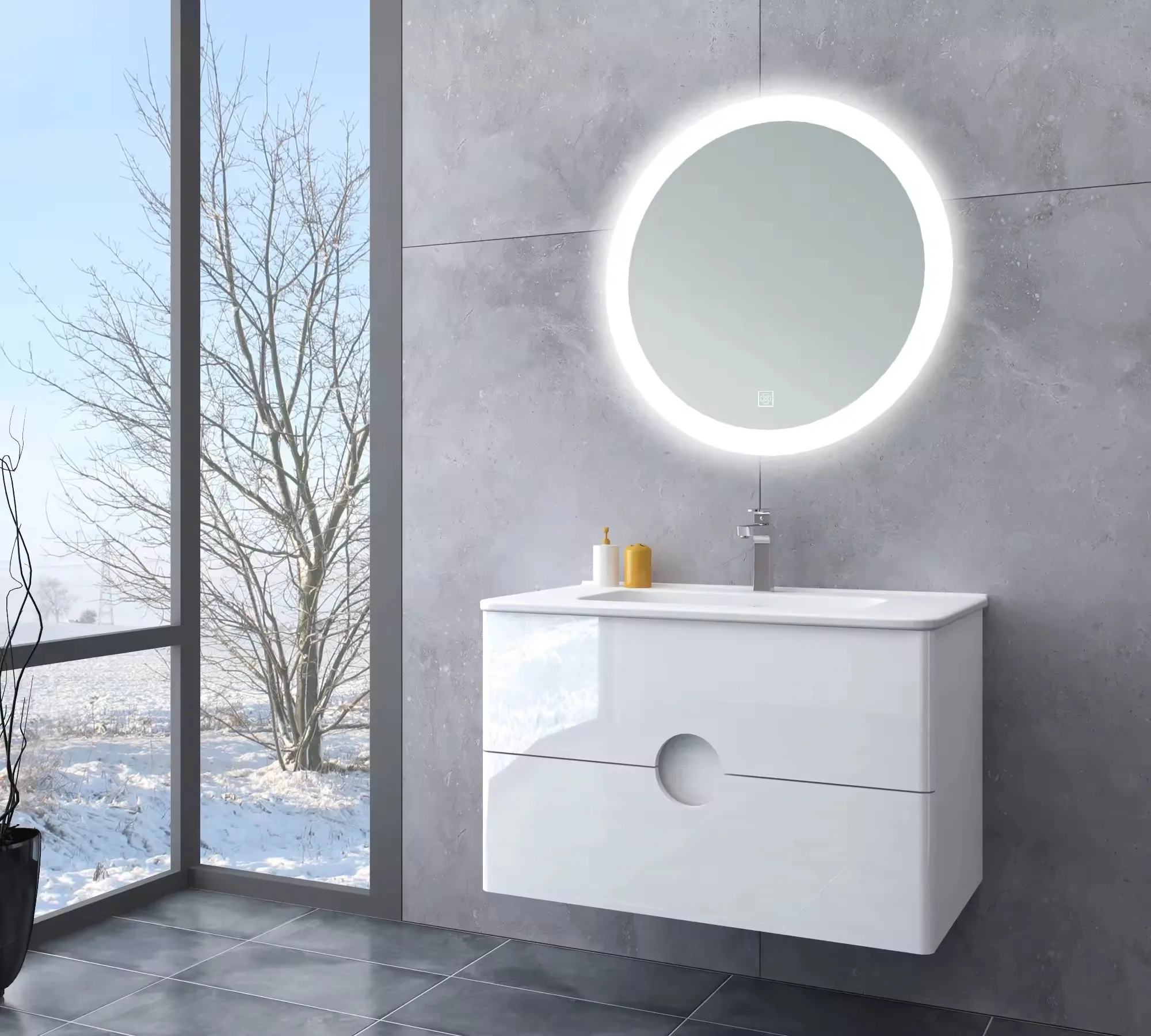 High Quality Modern PVC Bathroom Vanity Cabinet for Hotels Homes and Villas Accessory for Bathrooms