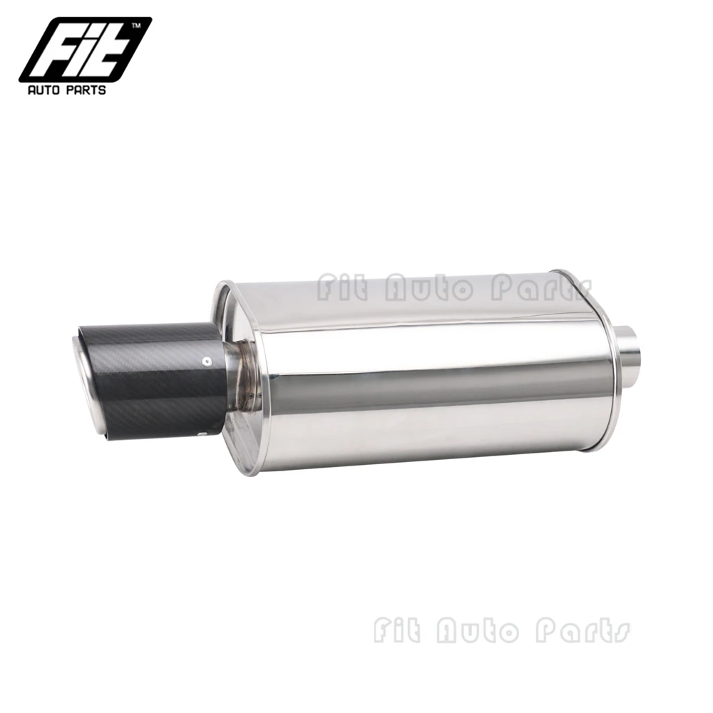 Universele Auto Uitlaatdemper Rvs Silencer 2.5 "tot 4" Prestaties Upgrade Uitlaat Ovale Uitlaten