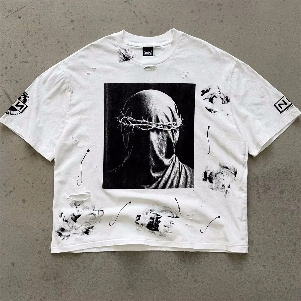 New Men SAINT death or glory IMAGINE PEACE T Shirts T-Shirt Hip Hop Skateboard Street Cotton T-Shirts Tee Top US size A344