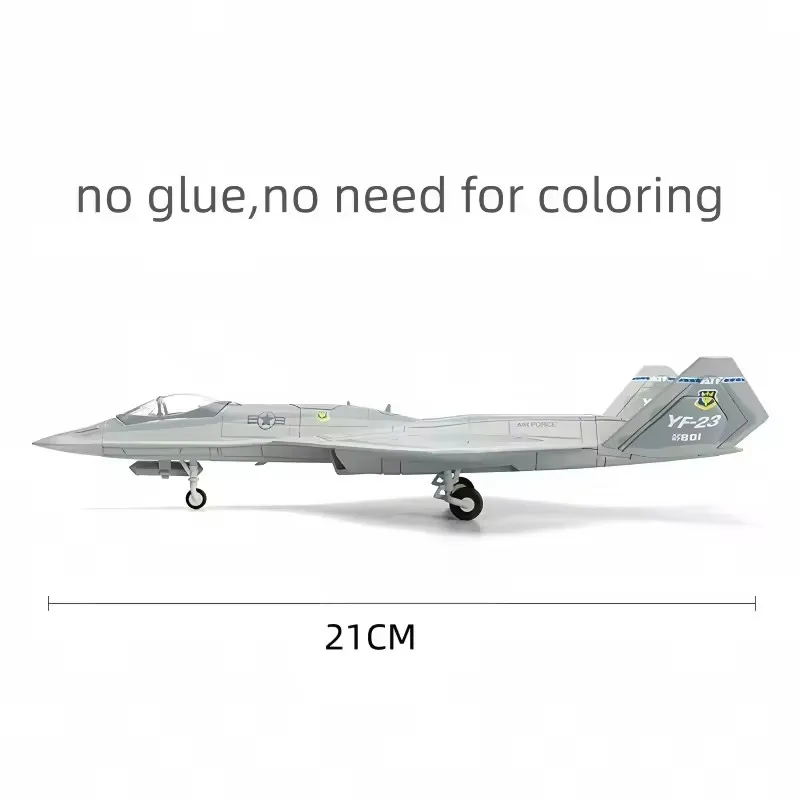 1:72 Scale YF-23 PAV-1 Stealth Fighter Desktop Display Ornament, Military Art Craft, Home Office Decoration, Christmas Gift