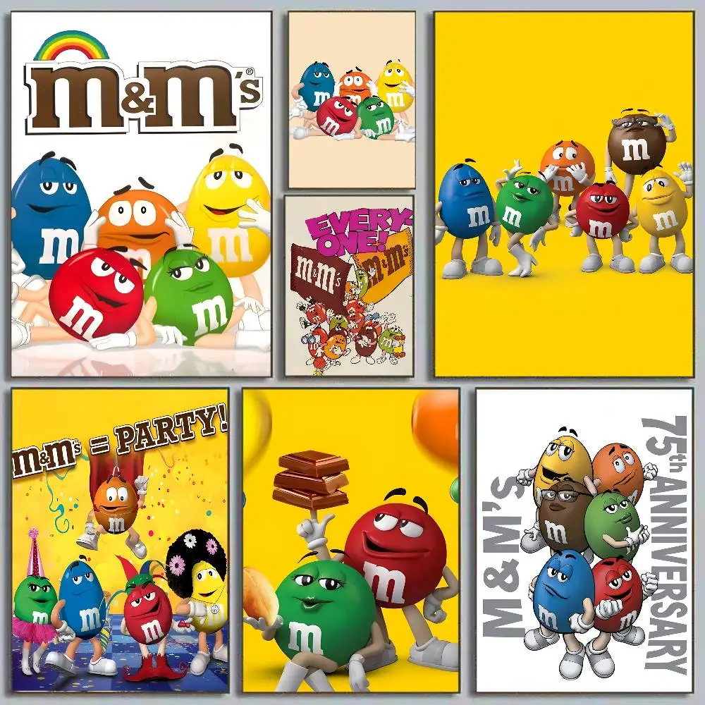 Póster artístico de chocolate Candy M-MS C con impresiones, regalo de decoración para el hogar, dormitorio y sala de estar