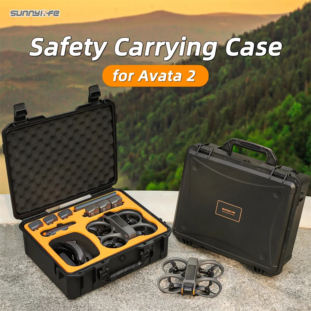 Safety Carrying Case Large Capacity Waterproof Shock-proof Hard Case Accessories for DJI Avata 2