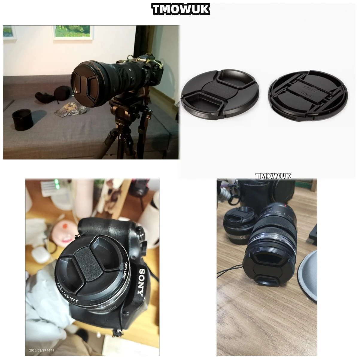 

For Nikon D2HS D2X D2XS D3 D3S D3X D4 D4S D5 D6 Camera Lens Cap Protective Cover Center Pinch Snap-on 49mm 52 55 58 62 67 72 77