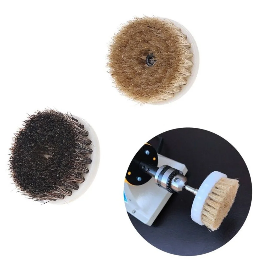 60mm Bristle Drill Powered Brush Head For Cleaning Car Carpet Bath Fabric Sofa Soft Drill Powered Brush Hand Tool