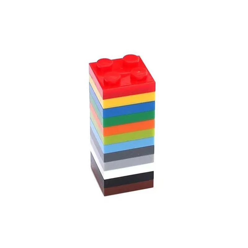 20 teile/los DIY Blöcke Bausteine Dünne 2X2 Bildungs Assemblage Bau Spielzeug für Kinder Größe Kompatibel Mit 3022