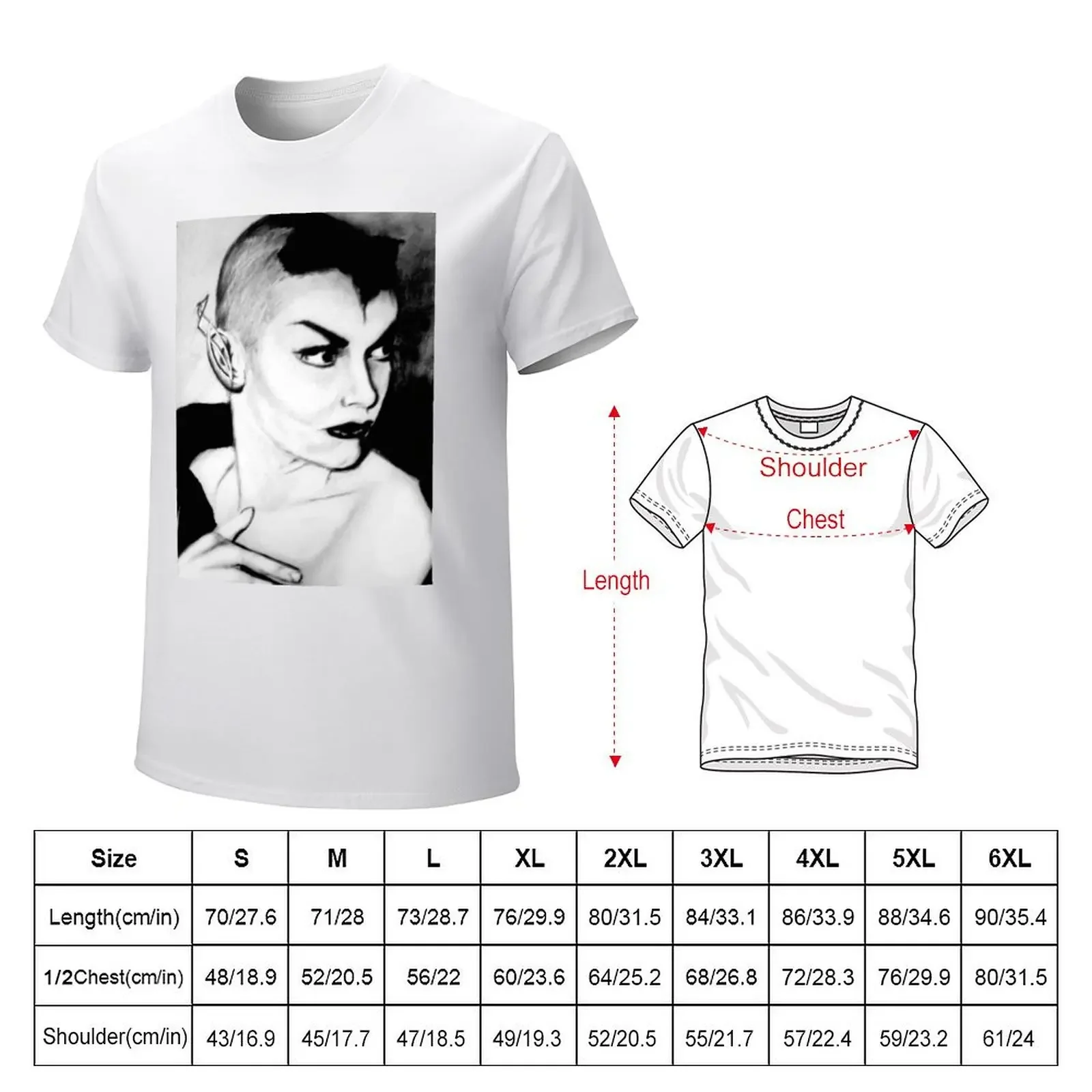 Maila Nurmi as Vampira T-shirt oversized cute tops customizeds t shirts men