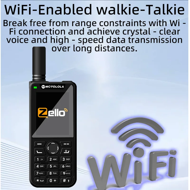Nouveau talkie-walkie 4G POC avec Android 9.0, écran d'affichage de 2.4 pouces, fonction téléphonique Zello, Wi-Fi 2 + 16 go, couverture mondiale 5000KM