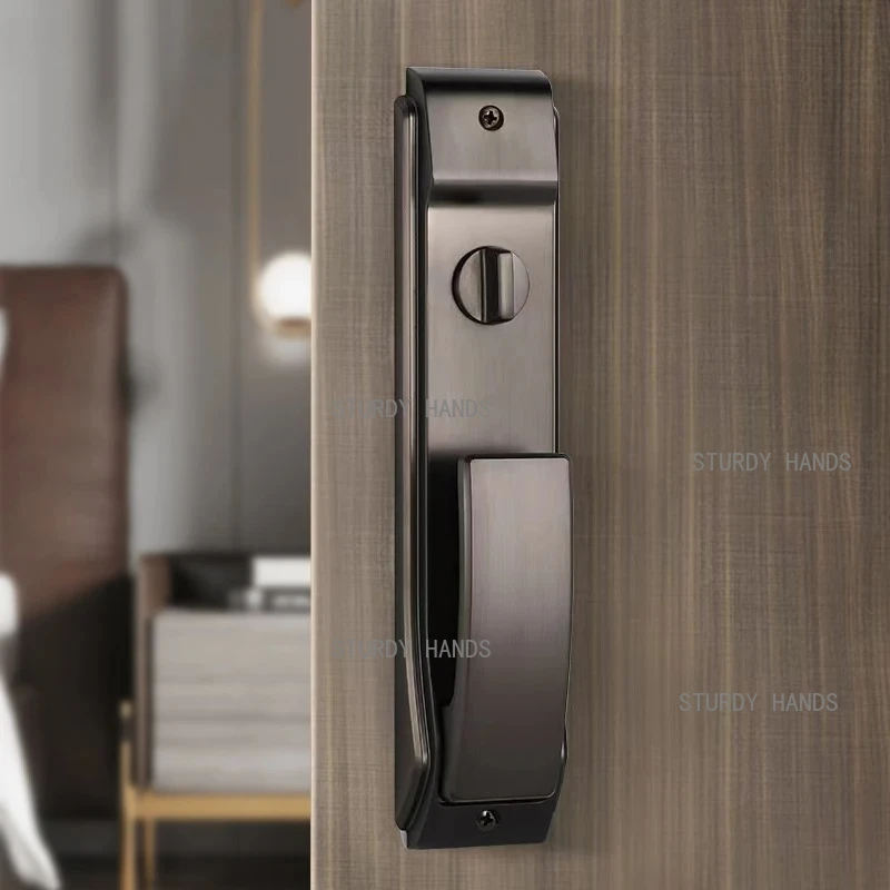 Zinc alloy new sliding door lock bedroom silent and simple home room wooden door handle lock