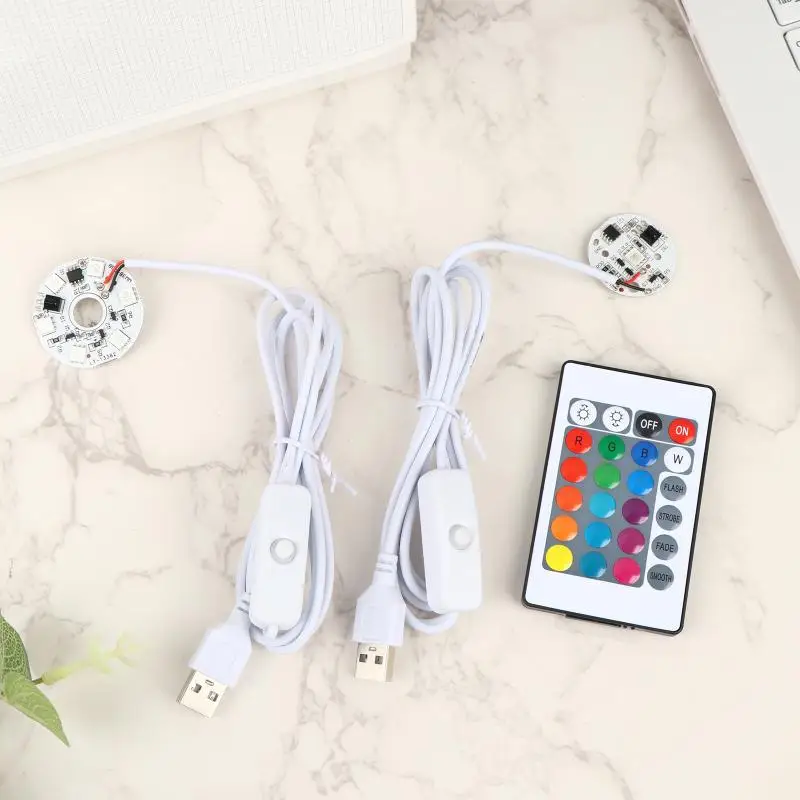 Household USB 5V RGB LED Light Board Remote Controlled Gradient Lighting DIY Backlight PCB Strip for Living Room Decor