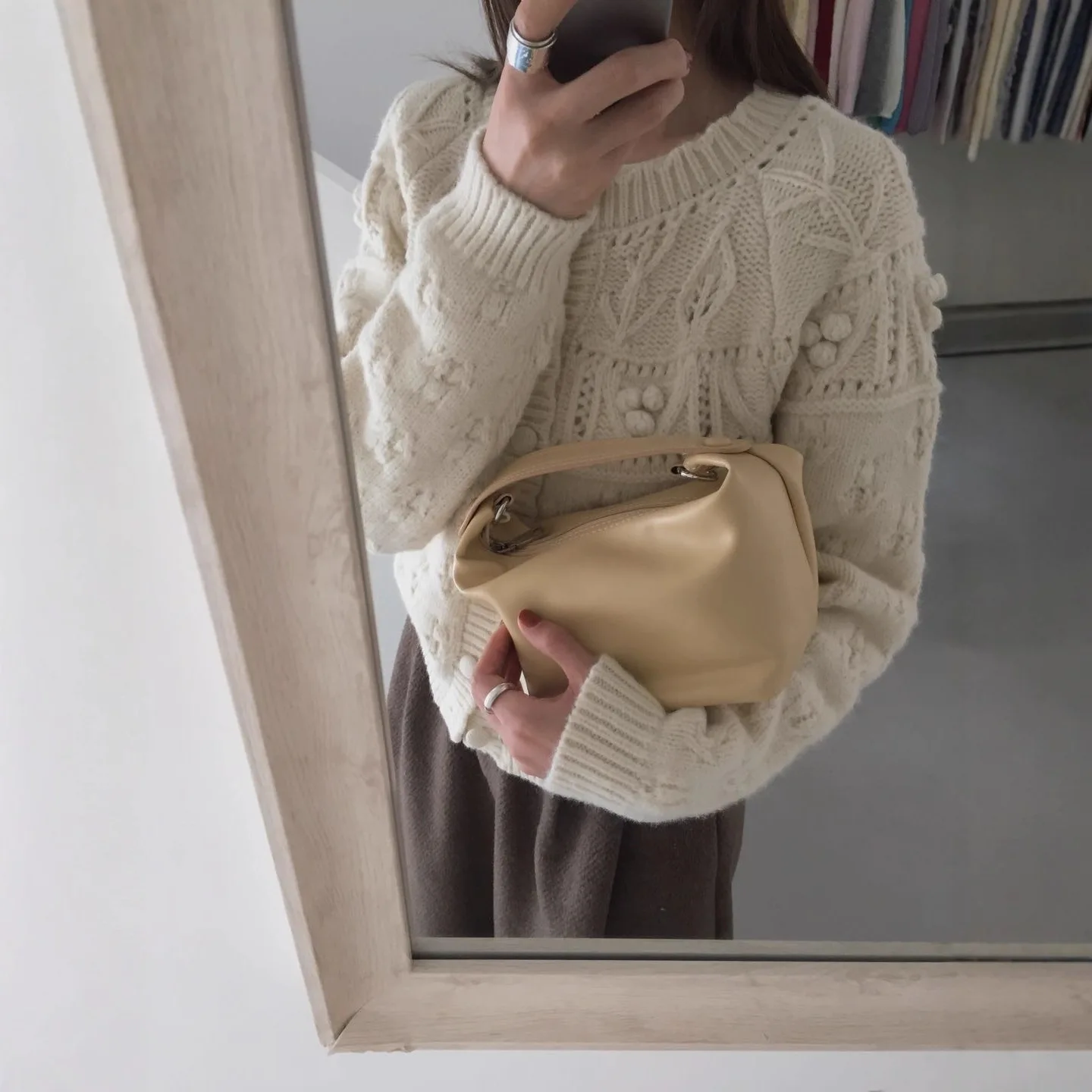 

2025 Early Autumn Retro Sweet Handmade Knitted 3D Pom-Pom Crochet Cardigan for Women, Women's Sweater Top