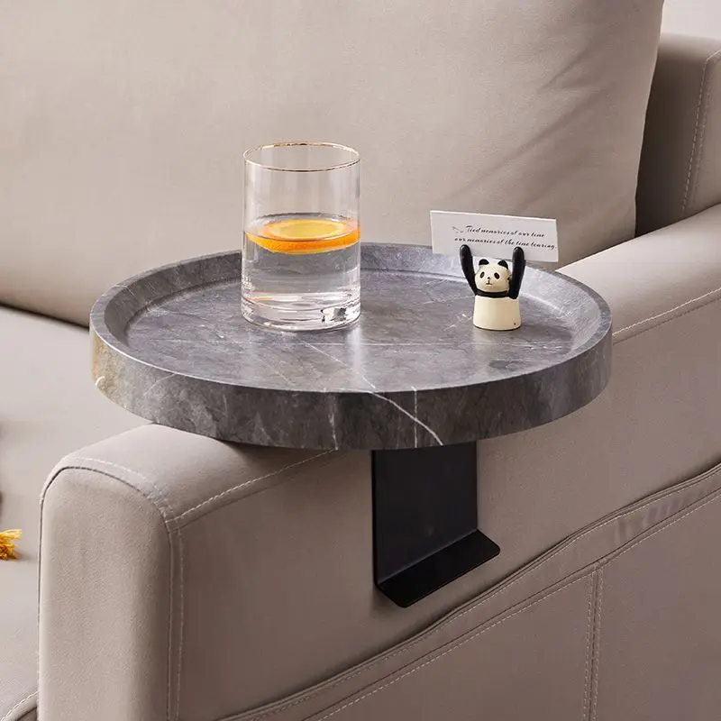 Sofa Tray Coffee Table Mdf Mini Side Table Waterproof Stain Resistant Corner Table Sofa Armrest Tray Installation-FreeAdjustable