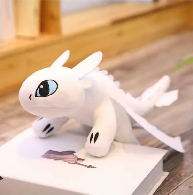 HOT 35cm Plushie Dragon Toys Kawaii White Black Dinosaurs Animal Stuffed Plush Toys Home Decor Boys Girls Birthday Xmas Gifts@@ view 6