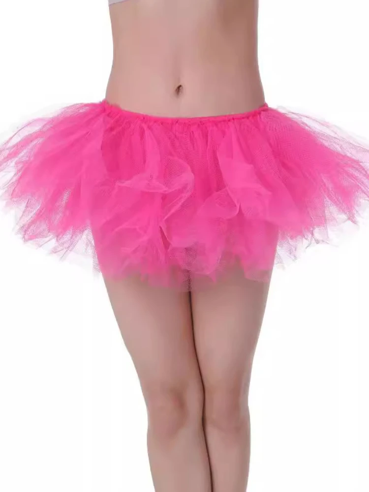 2024 New Fashion Women Sexy Tulle Waist Layered Tutu Pleated Petticoat Corset Skirt Mini Tutu Skirt Casual Dance Skirts