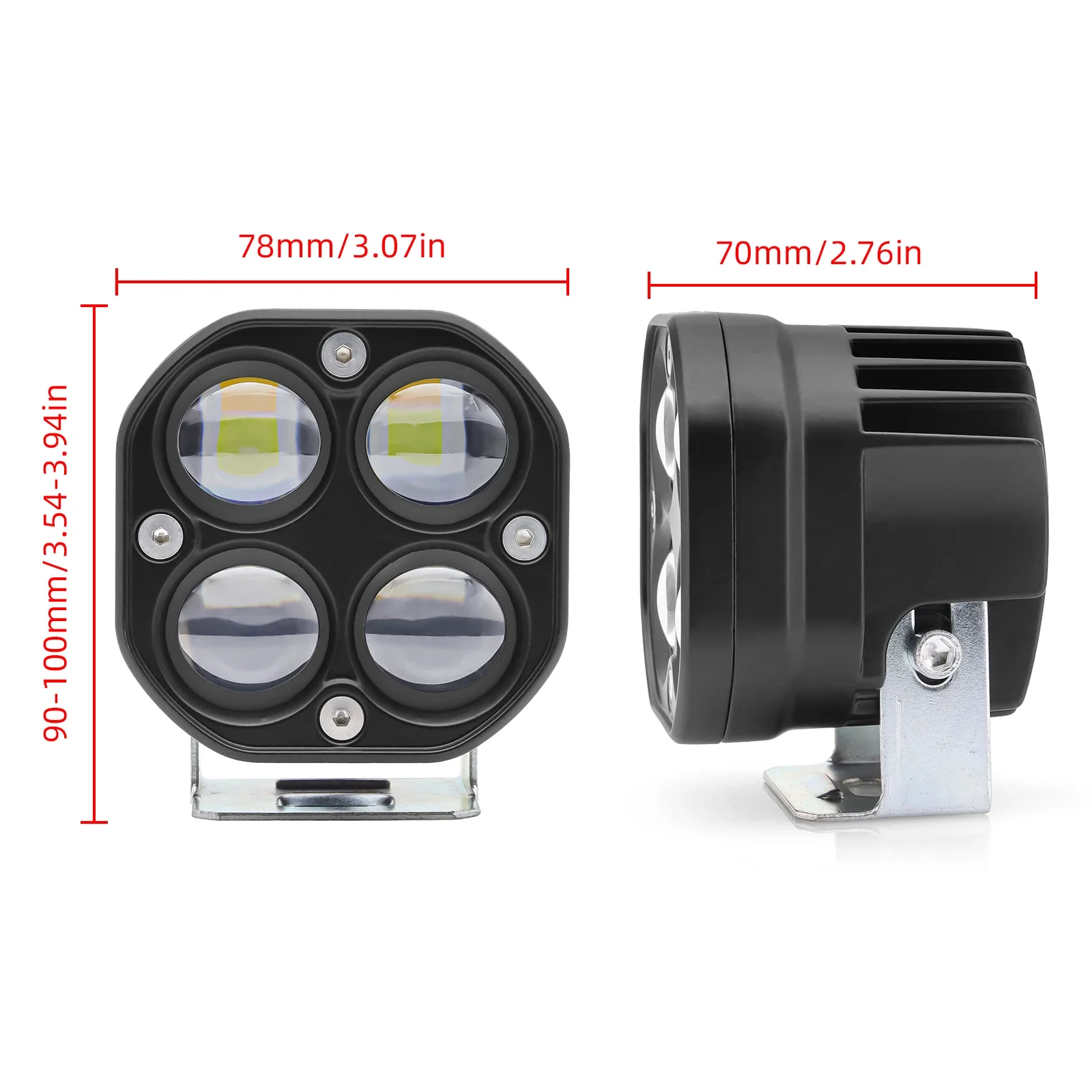 3 بوصة LED القرون ضوء العمل الأبيض الأصفر 12 فولت 24 فولت القيادة الطرق الوعرة 4X4 LED الأضواء مقاوم للماء مساعد ATV سيارة شاحنة أضواء العمل