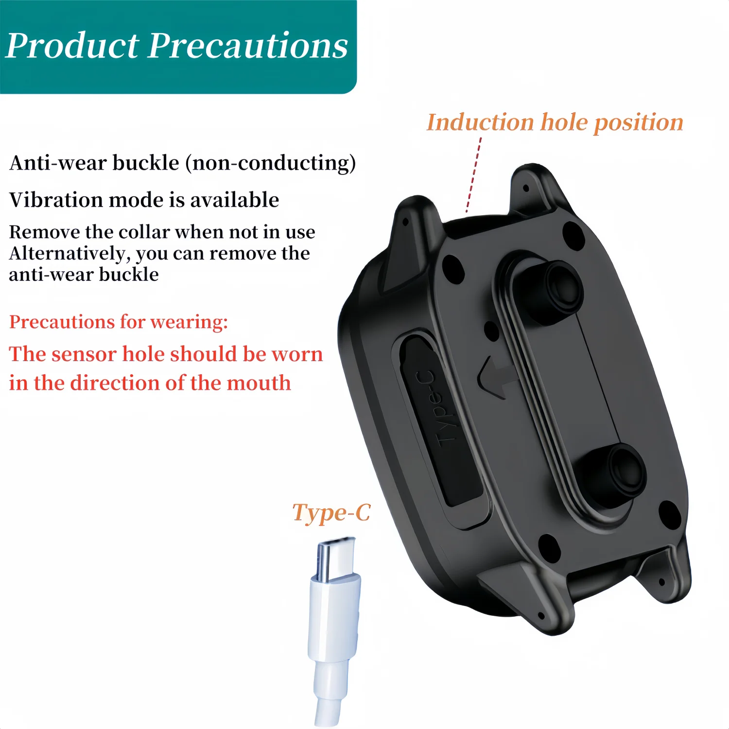 YHLC 800mm Cat Training Collar,Cat Shock Collar with Remote ,Cat Stop Meowing Collar, Cat Remote Control Collar Pet Products