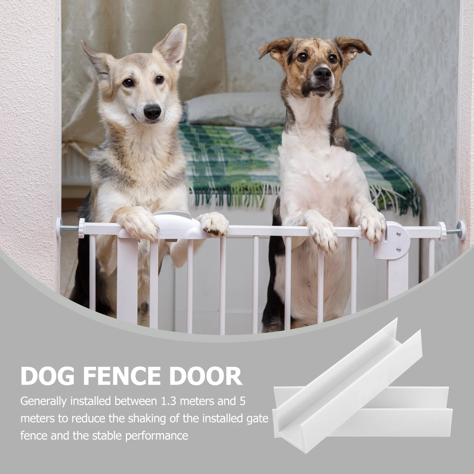 

5pcs Shape Reinforcement Groove Set For Dog Gate Childproof Fence Durable Connector Support Stabilizer Bracket U-Shaped