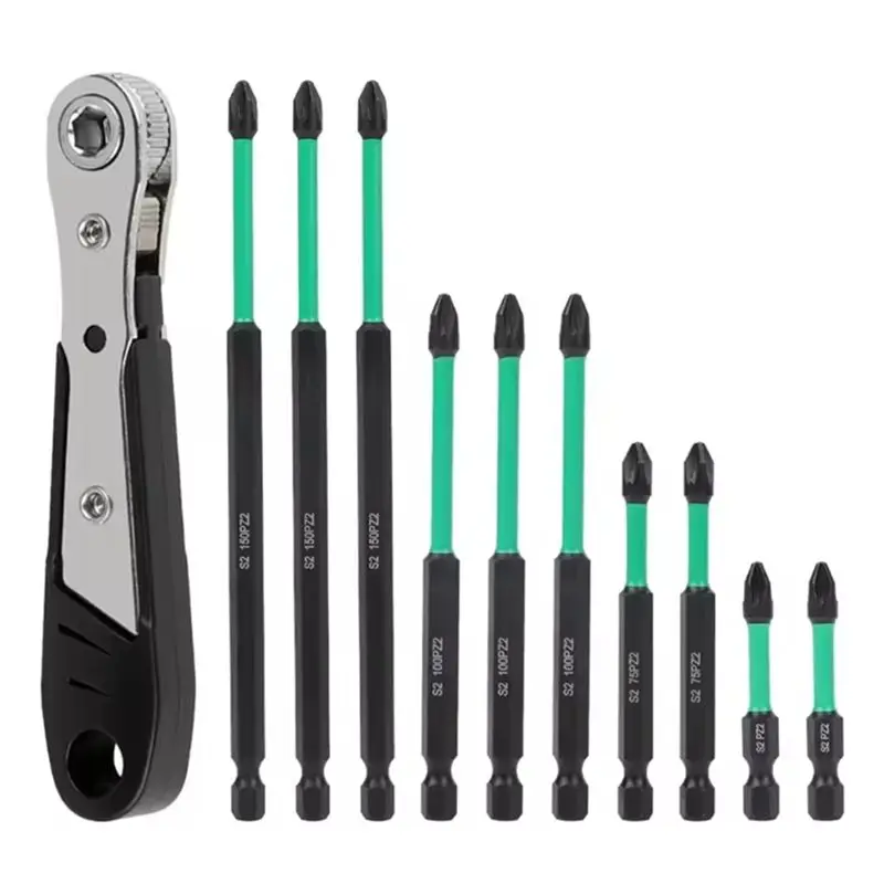 

Набор магнитных бит PZ2 ABWZ-10Pcs для шуруповерта, усиленные, для электриков, для розеток и выключателей, 50/75/100/150 мм