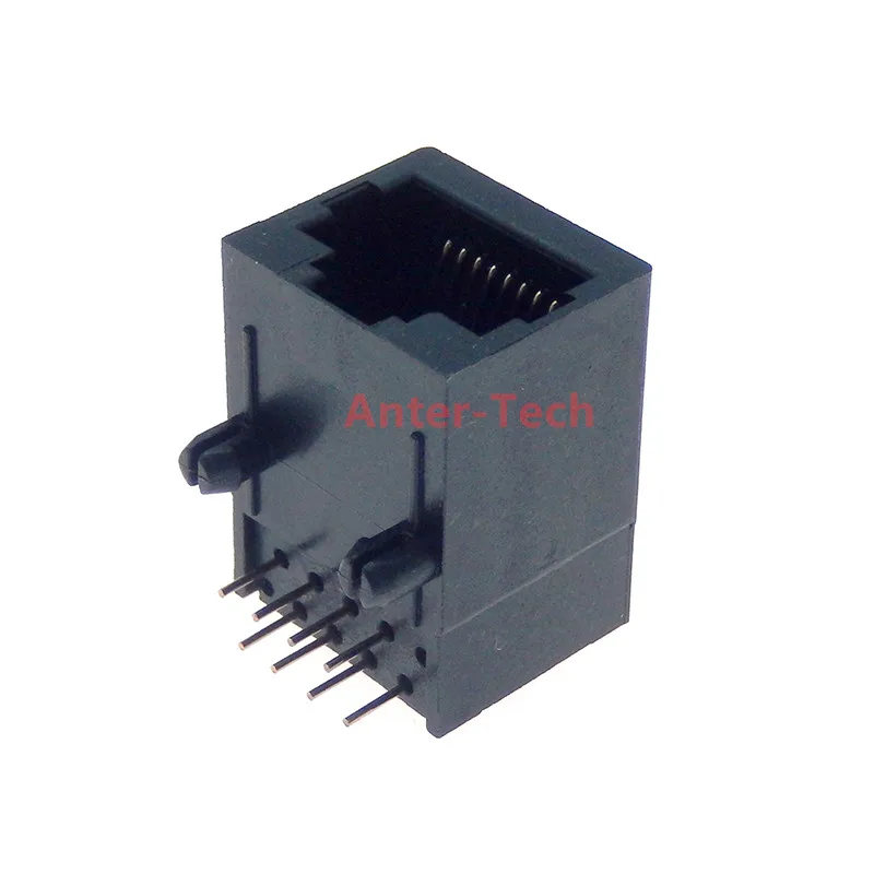 RJ45/Rj45 Onverlichte Netwerk Socket 8P8C Pcb Horizontale Montage Pin Afgeschermde Ethernet Interface 90 Graden Netwerk Internet Module