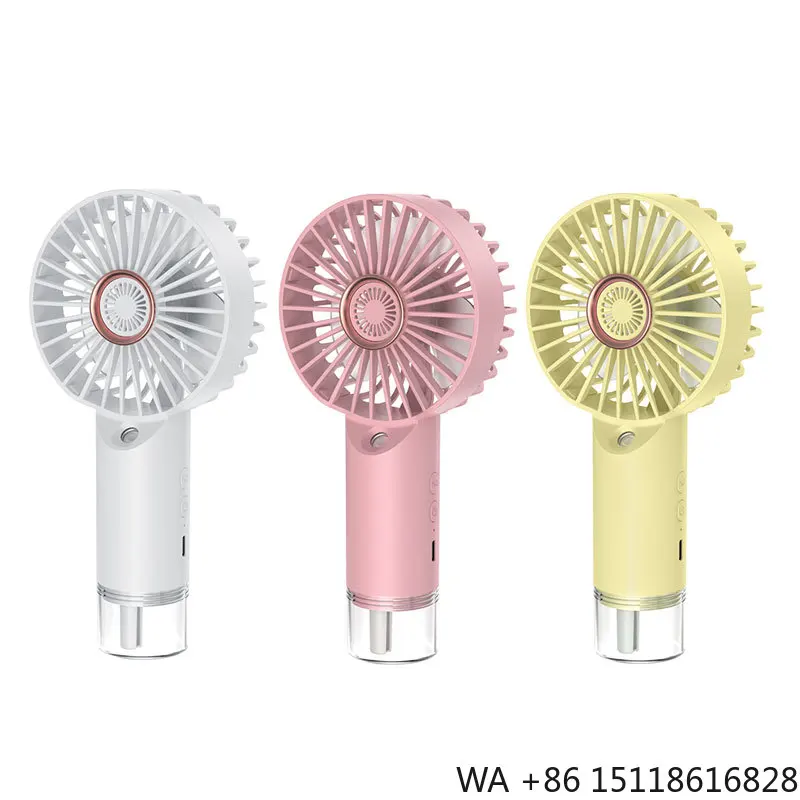 Custom Personal 1200mAh Mini Mist Air Cooler Fan Portable Wearable Outdoor Use Handheld Plastic Material Household Hotel