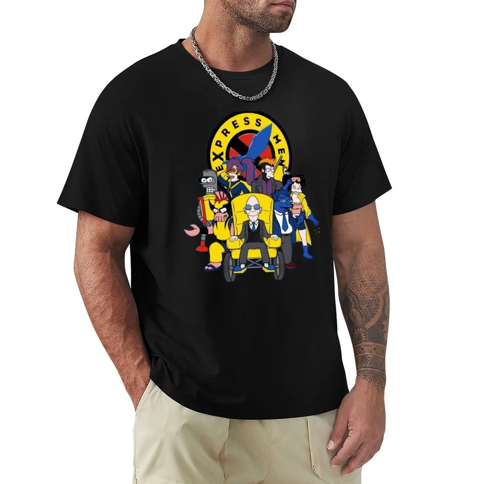 

Expres Men X Men Style Futurama T-Shirt customizeds luxury designer shirts graphic Funny t-shirt big and tall t shirts for men