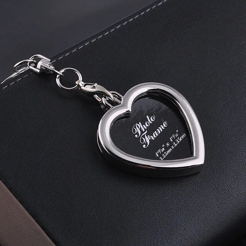 1pcs Blank Photo Frame Key Chain Gift Car Keyrings Pendants Metal Jewlery Keychains for Men And Women