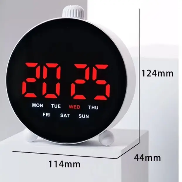 Multifunctional LED Alarm Clock With Countdown Timer Week Date Display Adjustable Brightness For Home Office Desk