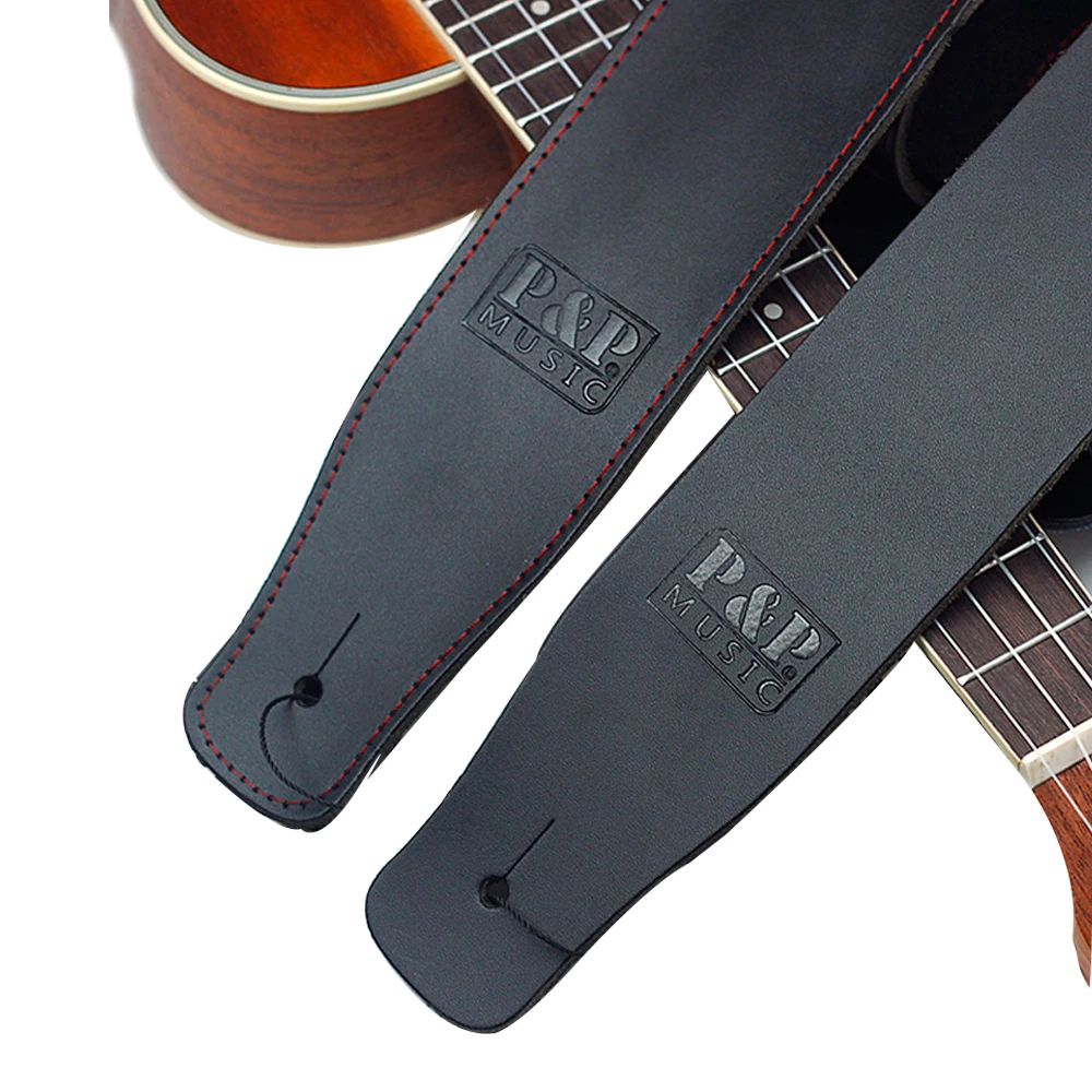 Leather Guitar Strap Smooth Waterproof Soft Wear-Resistant Adjustable Length Electric Guitar Bass Suitable