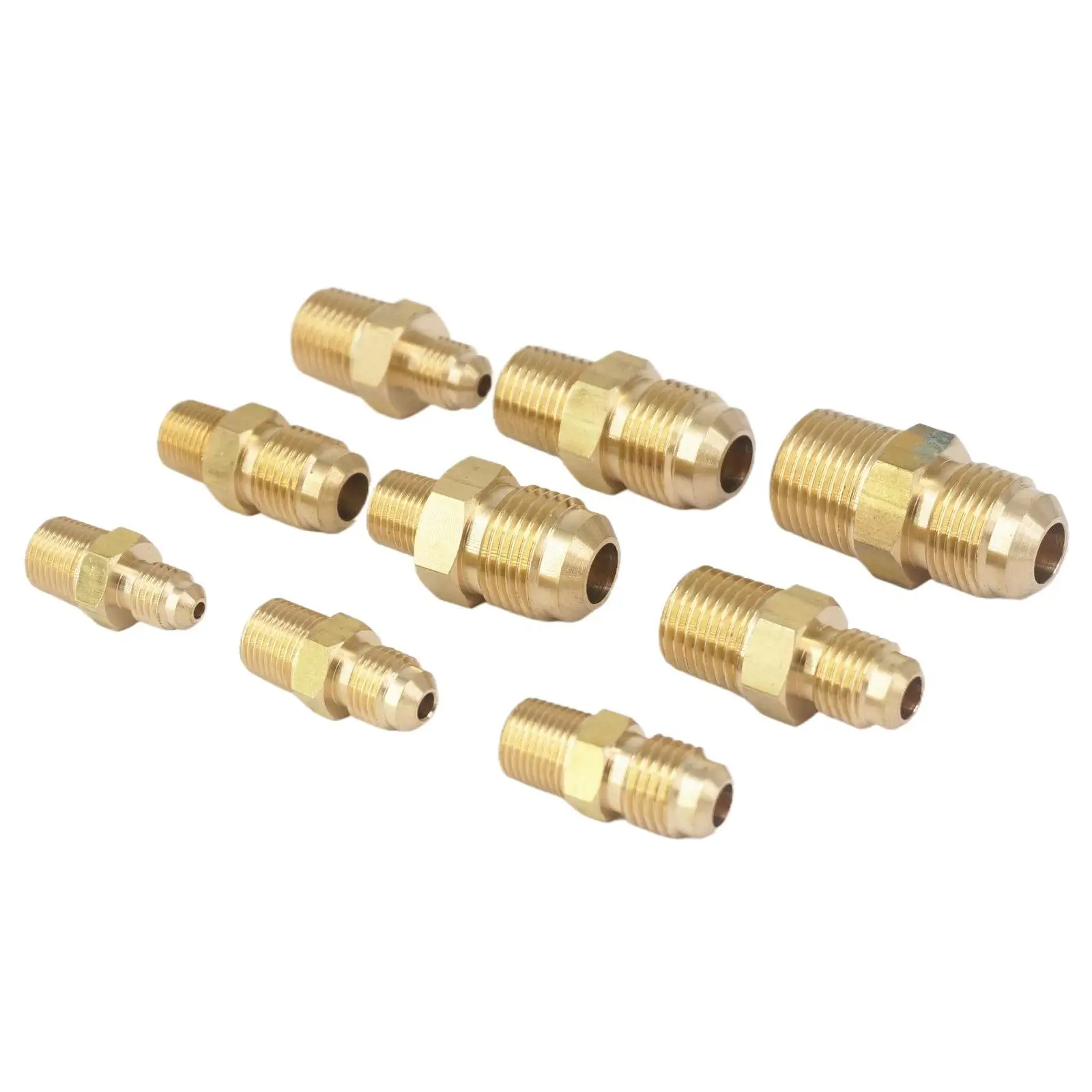 1/8 "1/4" 3/8 "NPT męski rurka połączeniowa OD 1/8" 3/16 "1/4" 5/16 "3/8" mosiądz SAE 45 stopni łączniki rurowe