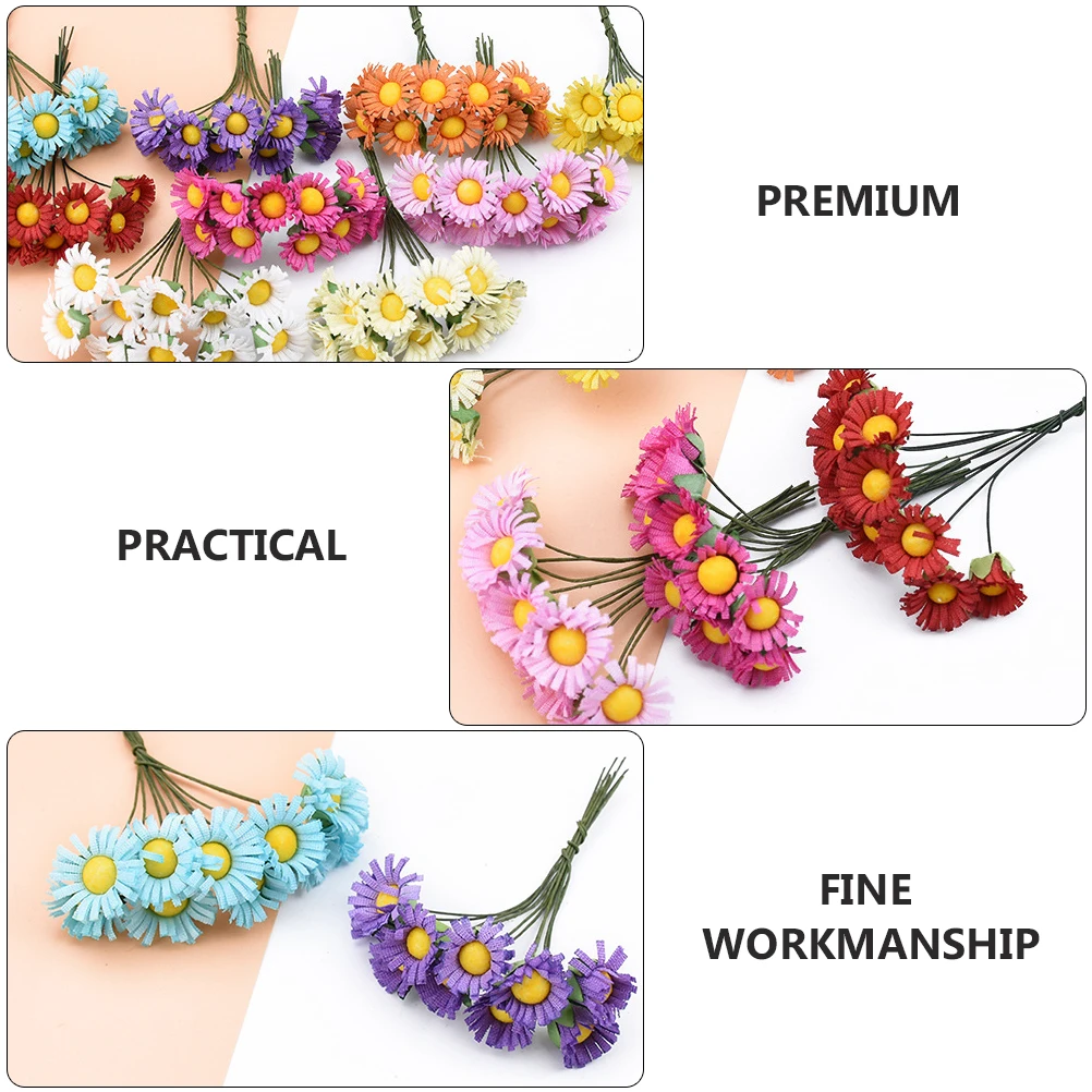 

20 Pcs Artificial Daisy Flowers Mini Decor Home Garden Bedroom Party Office Arrangement Bouquet Non Wither Fall