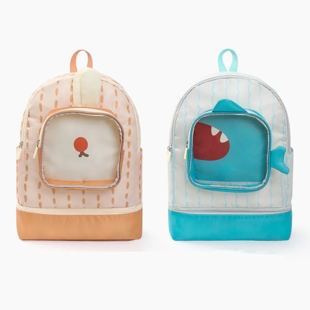 Dry Wet Separation Children's Swimming Bag Shoe Compartment Cute Shape Swimsuit Storage Bag Animal Pattern Cartoon