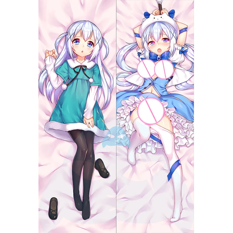 Dakimakura Anime Kafū Chino 2 Side Printed Hugging Body Pillowcase Cushion Bedding Decor Pillow Cover 2024