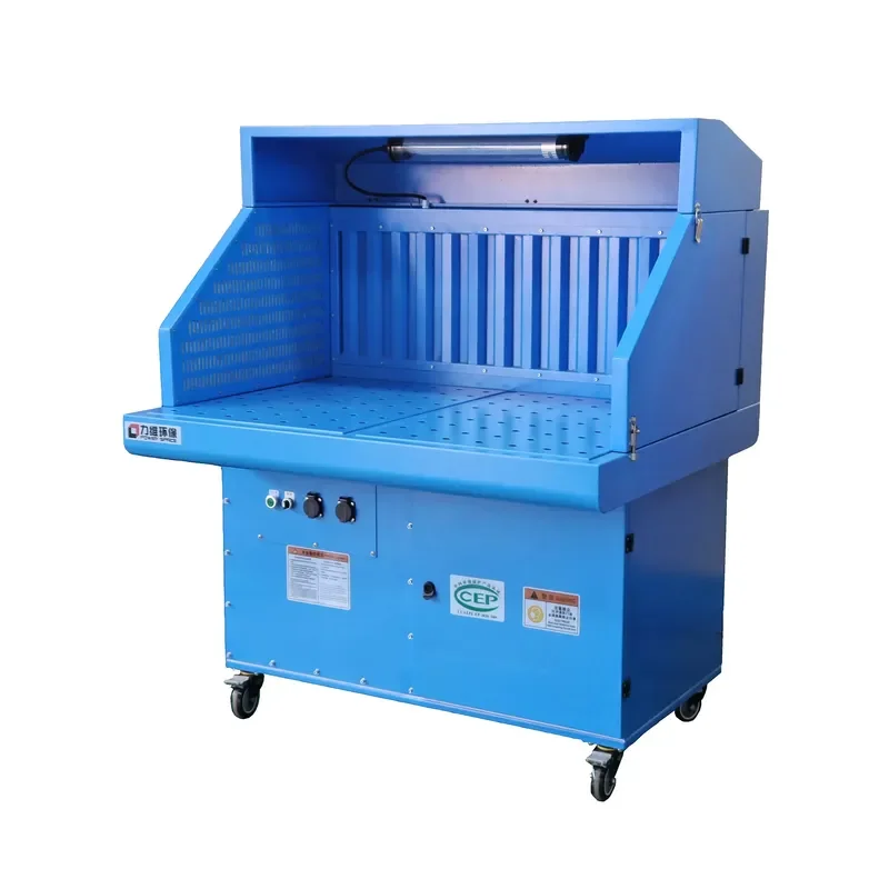 New Dust-Free Polishing Workbench Built-in Air Purifier Three Phase 2.2kW Industrial Ventilated Grinding Table for