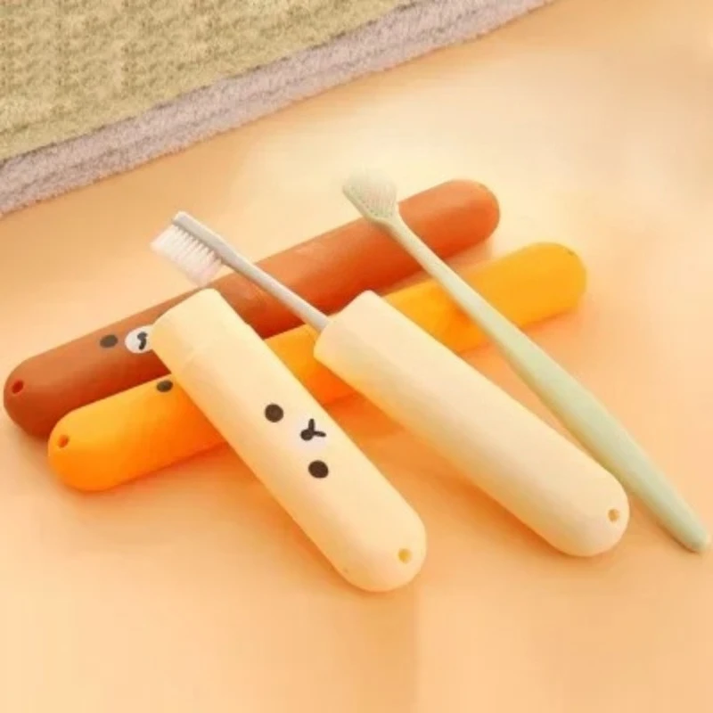 Travel Portable Toothbrush Box Toothbrush Storage Box Cute Cartoon Easy BearToothbrush Set Toilet Toothbrush Set