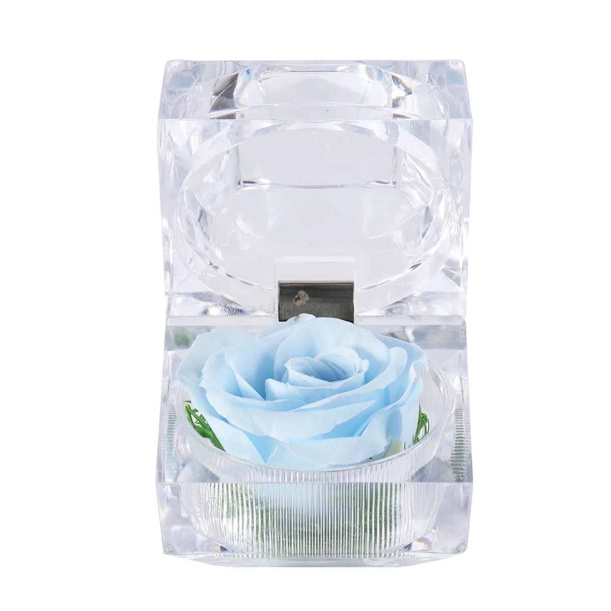 

1pcs Preserved Rose Gift Box Eternal Flower In Glass Dome Royalblue Handmade Valentine Wedding Anniversary Birthday Mother