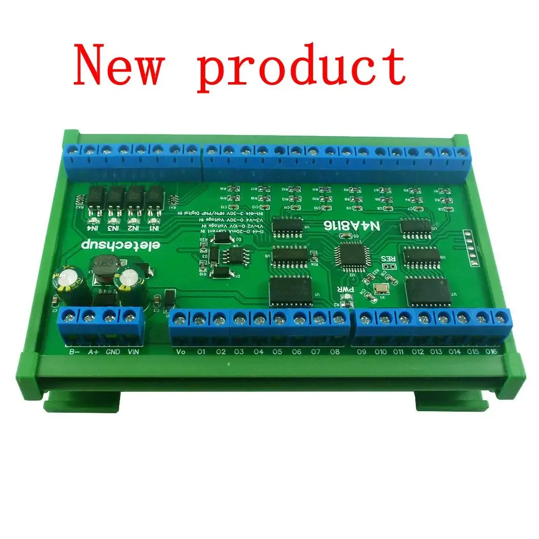 N4A8I16 Digital Analog Mixed Acquisition Module 24CH Base 8-Channel Digital Input 16-Channel Analog Input RS485 Interface for In