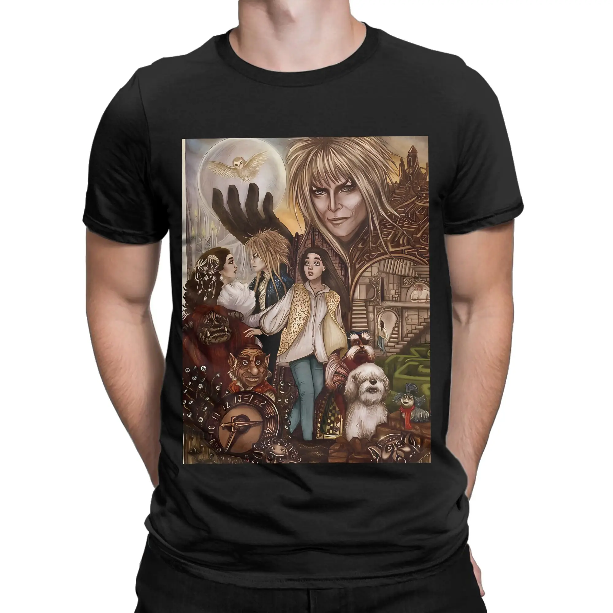 Labyrinth painting Funny 100% Cotton T-Shirt Labyrinth Tees Tops For Men