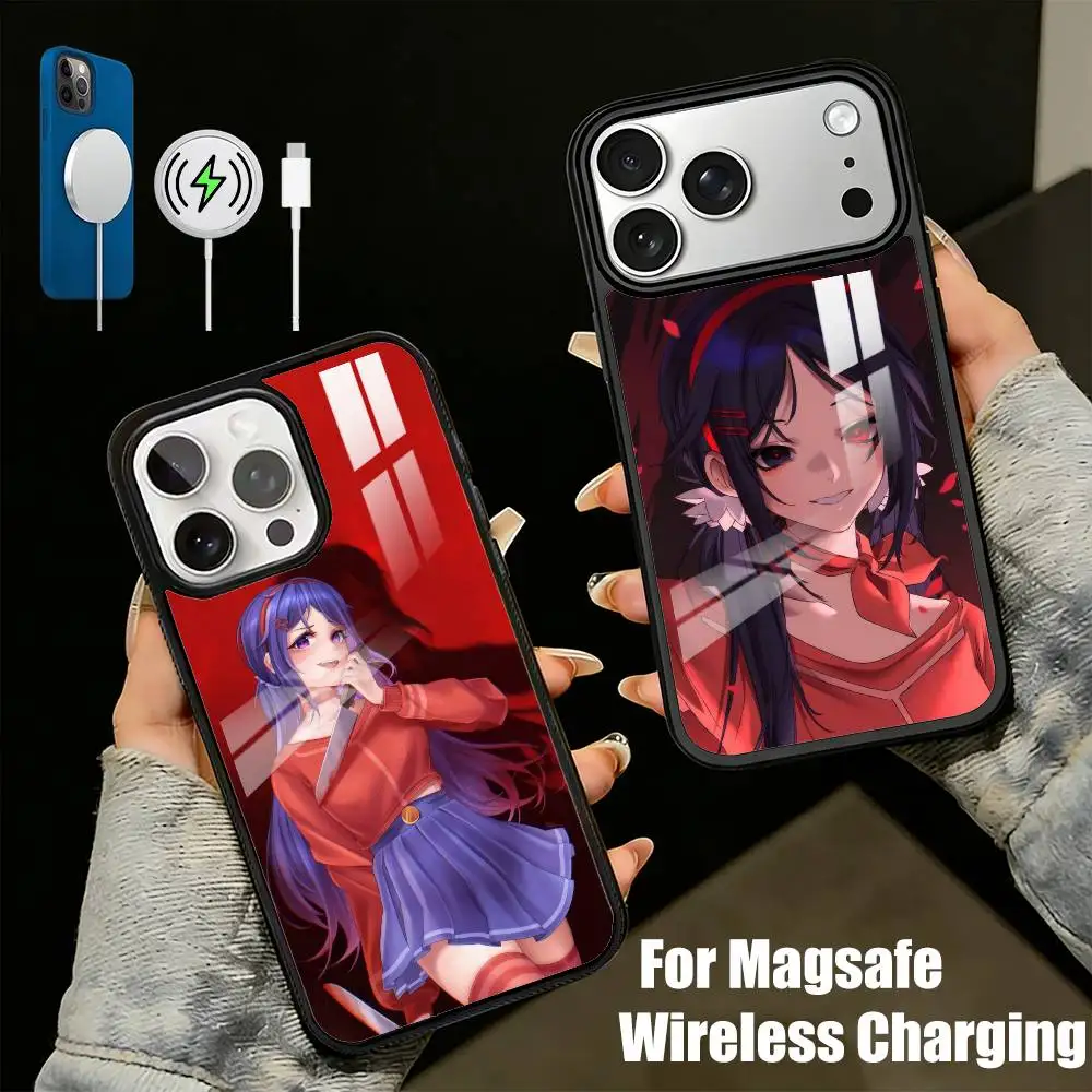 

Game M-MiSideS Crazy M-Mita Phone Case For iPhone17,16,15,14,13 Plus,Pro Max Magnetic For Magsafe Wireless Charging